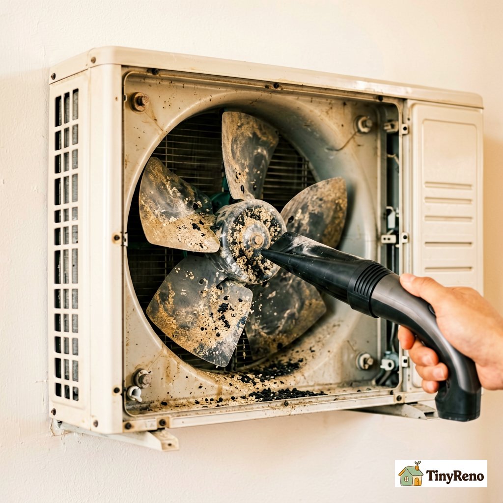 Cause 1 of AC fan not spinning: dust and debris on the blade &mdash; the most common and easiest fix