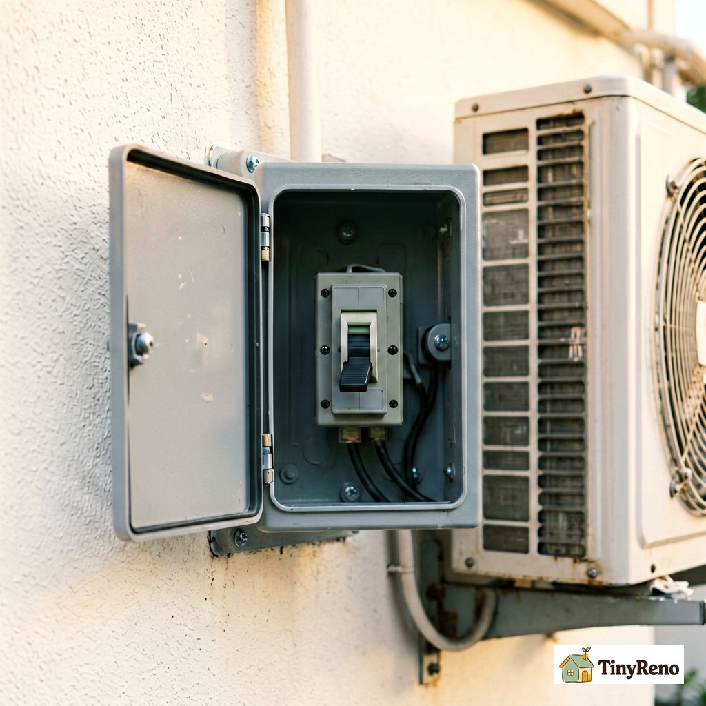 Step 2 of outdoor AC diagnosis: the disconnect box is the easiest fix most renters skip