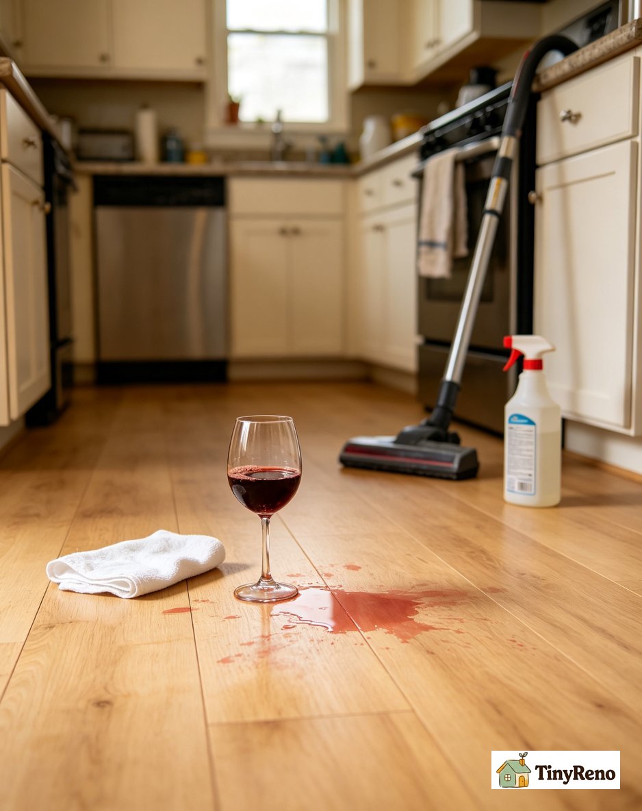 Wine, coffee, and food coloring: the hydrogen peroxide method (the floor installer's method)