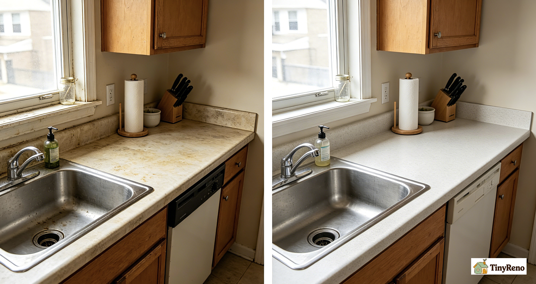 I Regret Not Knowing This Rental Countertop Hack Sooner (Completely Reversible)